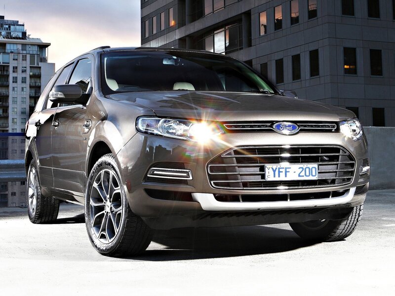 Brown Ford SUV in urban setting