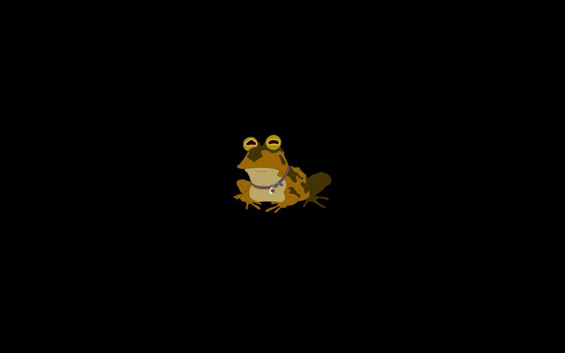 Brown Frog with Collar — Black