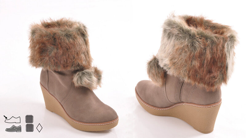 Brown Fur-trimmed Boot