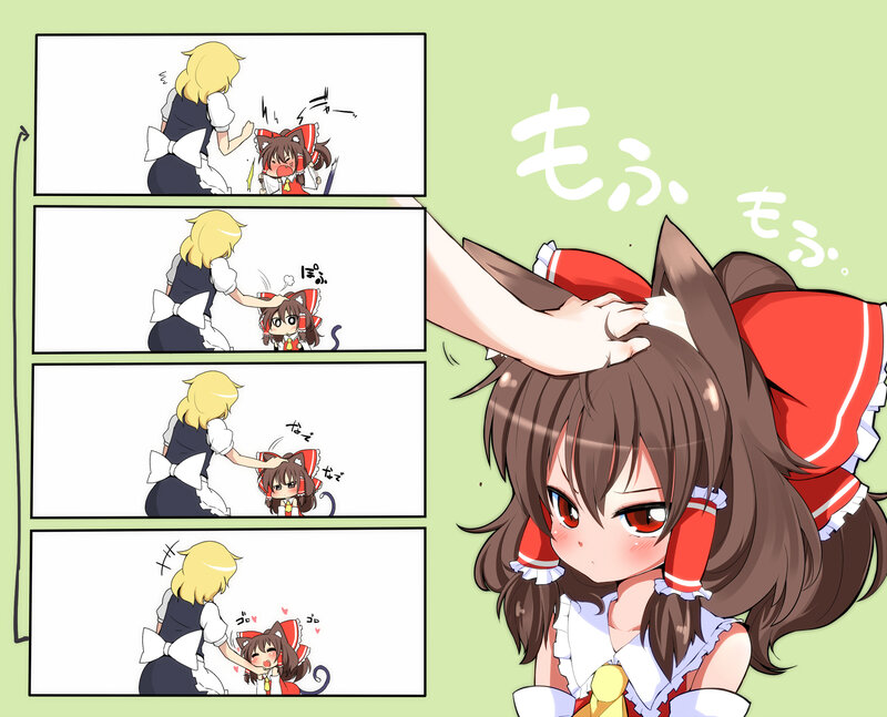 Brown-haired Girl Being Petted