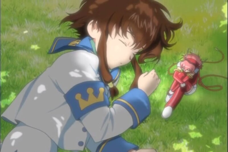Brown-haired Girl Kneeling