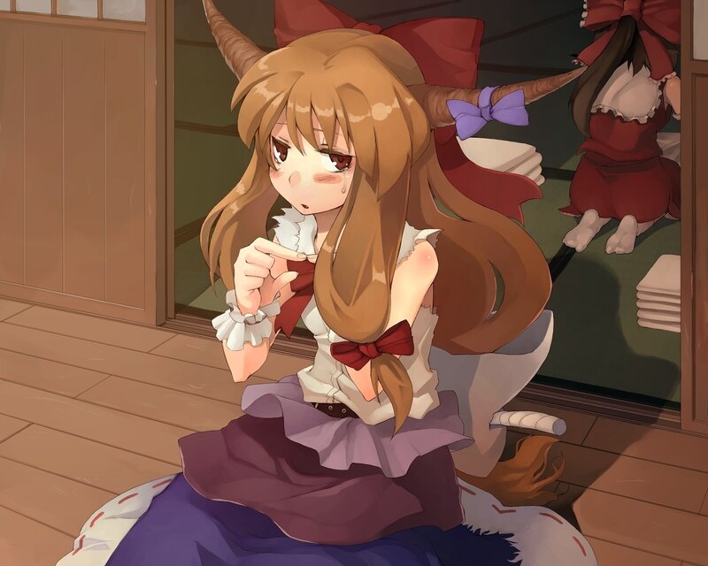 Brown-haired Girl with Horns