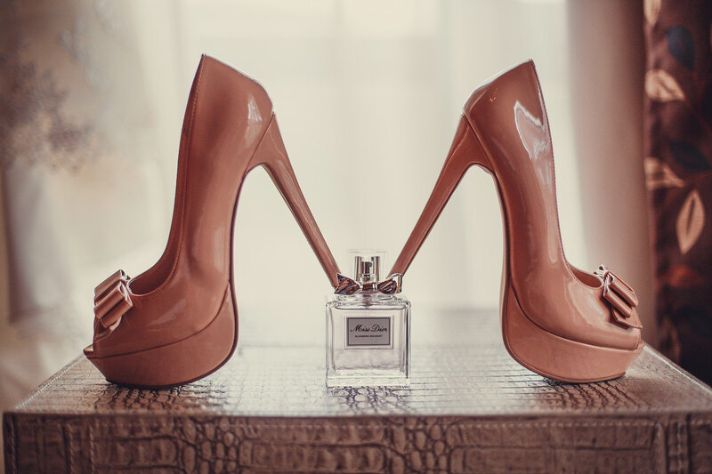 Brown High-heeled Shoes