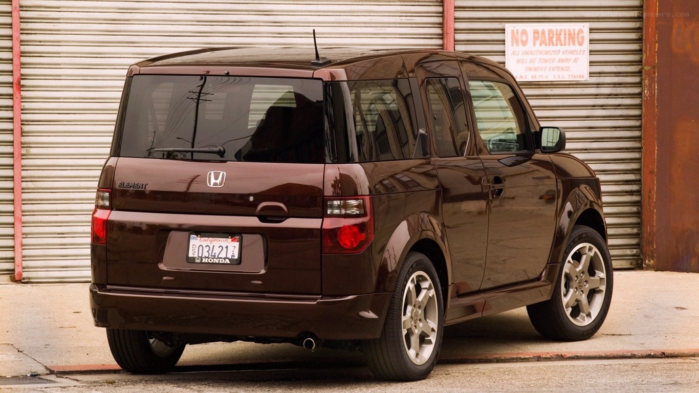 Brown Honda Element parked