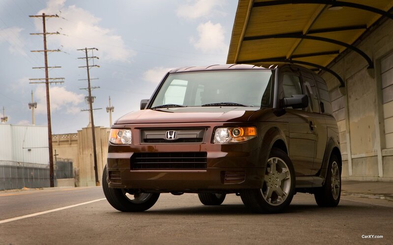 Brown Honda Element parked