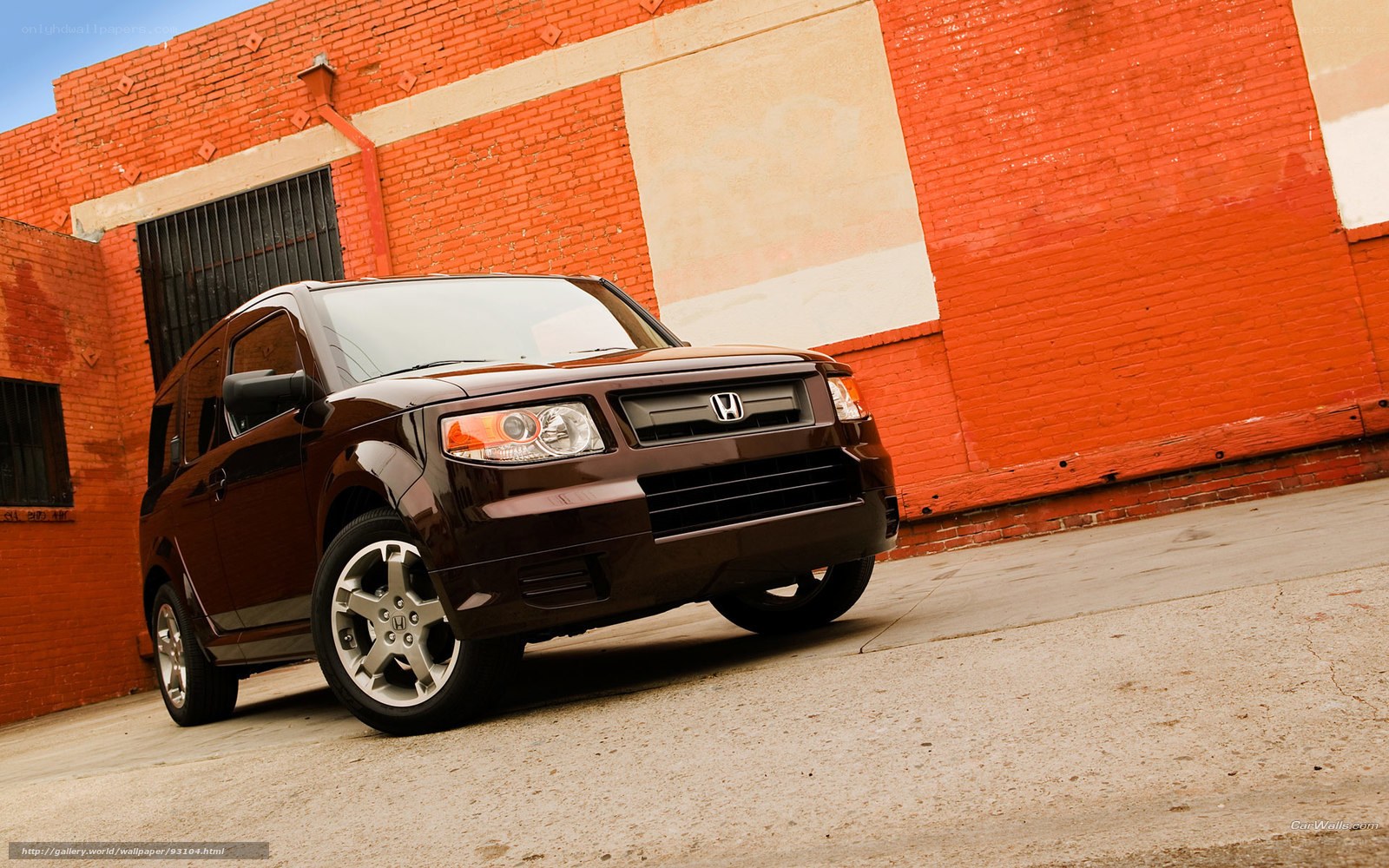 Brown Honda Element parked