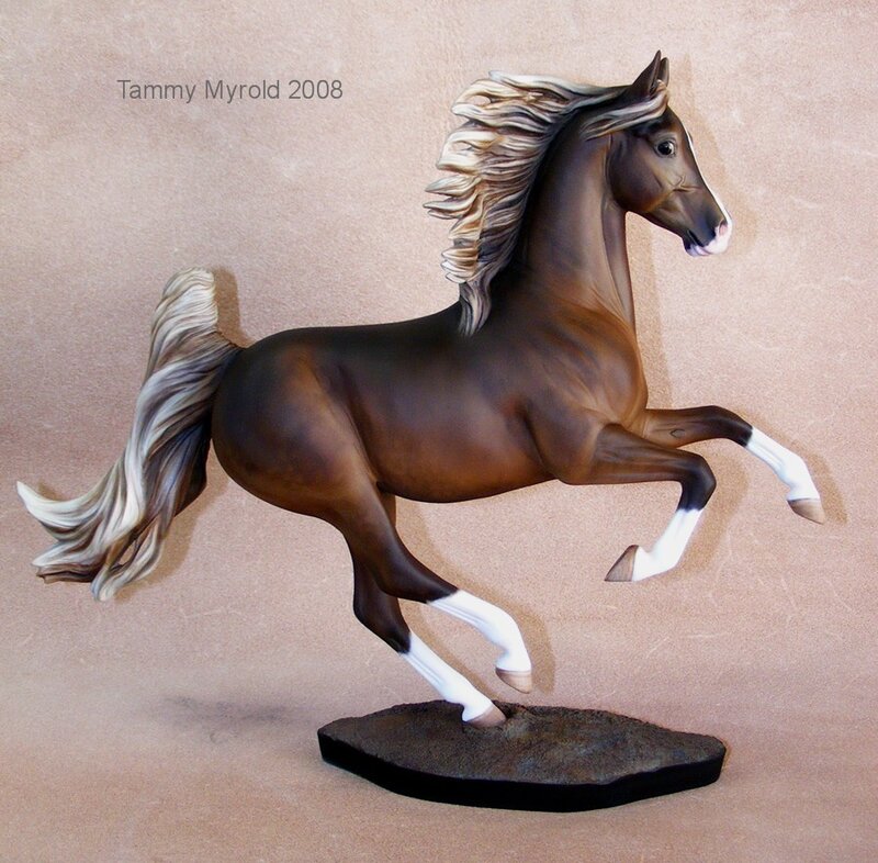 brown horse figurine in motion