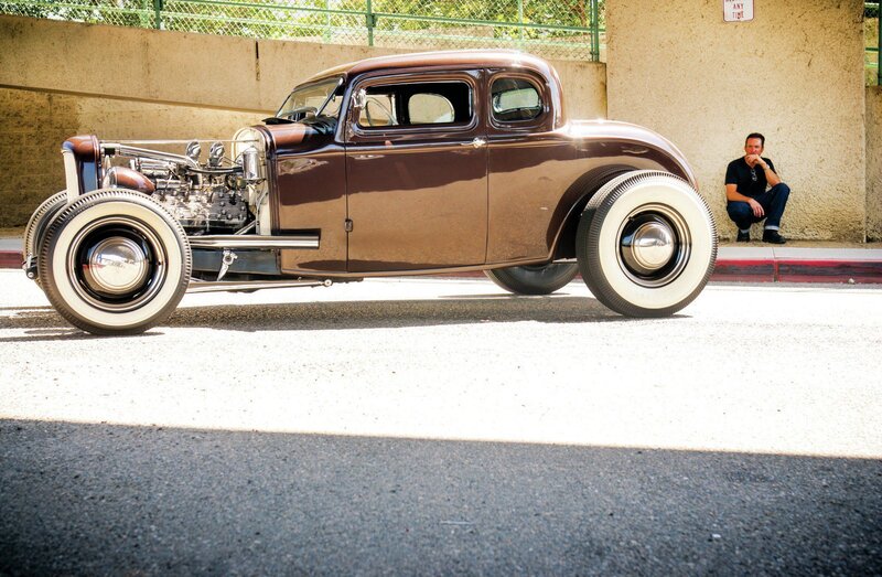 Brown Hot Rod Car — Dramatic, Afternoon