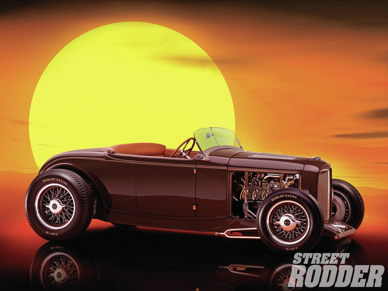 Brown Hot Rod Car — Yellow