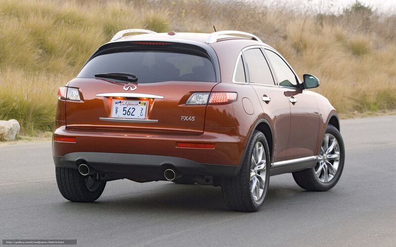 Brown Infiniti FX45 on road