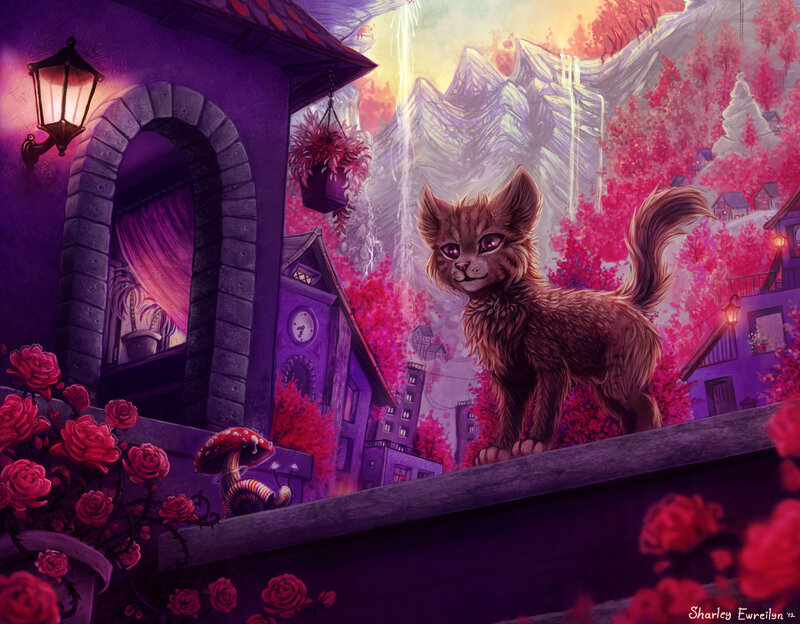 Brown Kitten on Rooftop