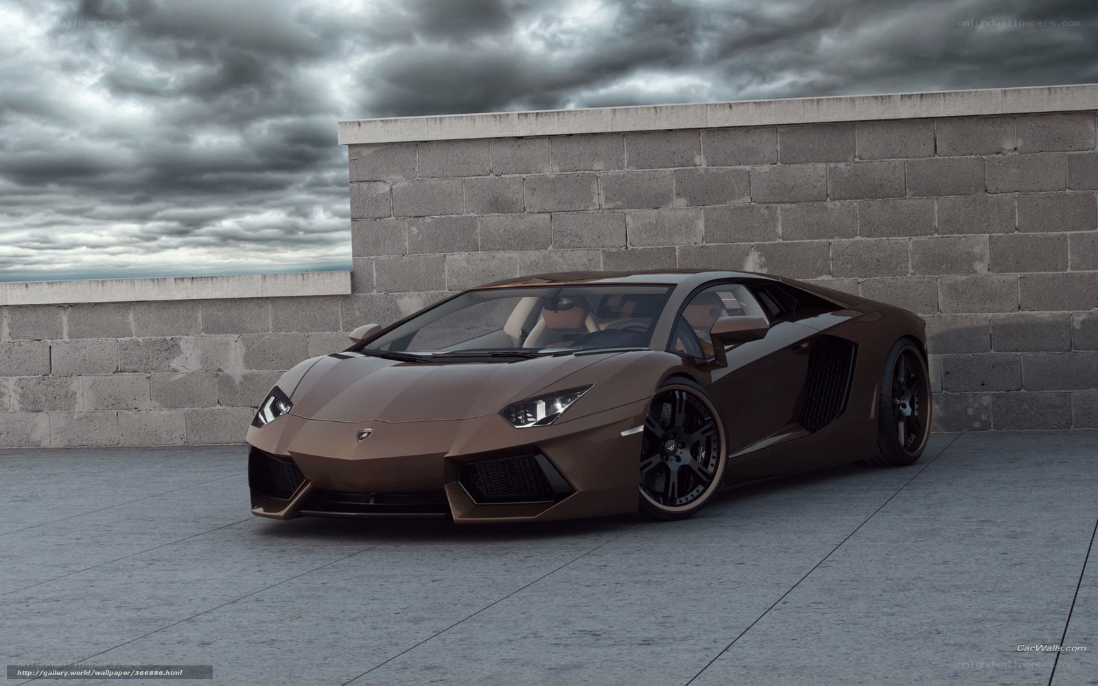 Brown Lamborghini Aventador