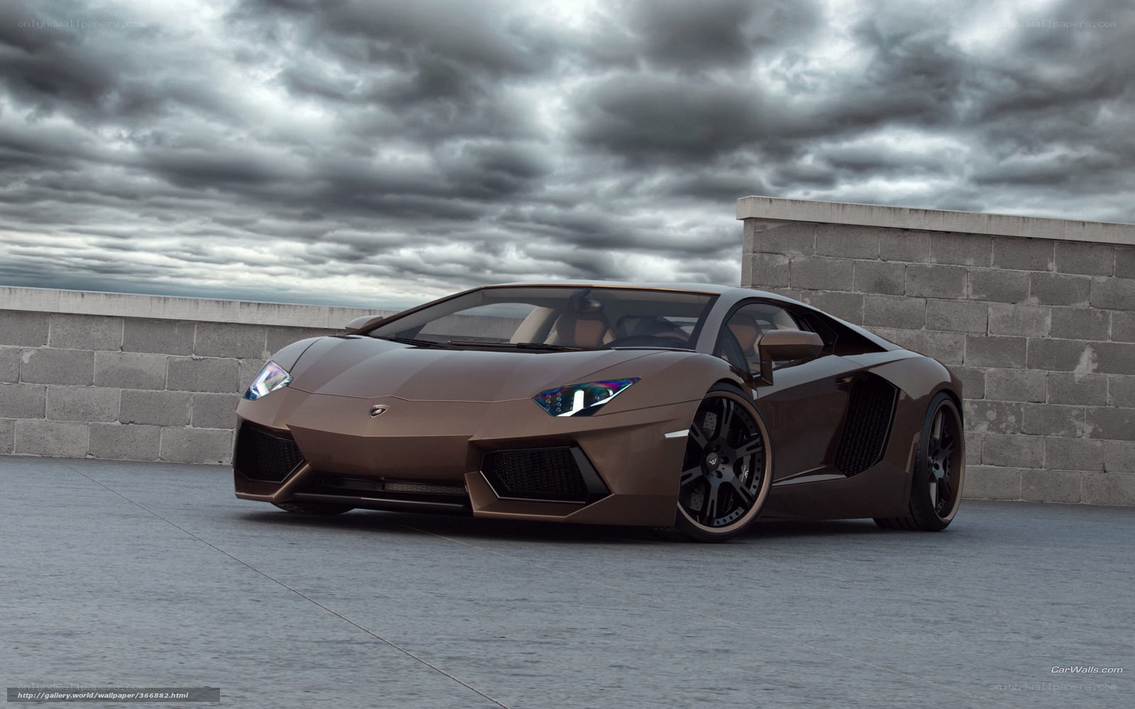 Brown Lamborghini Aventador