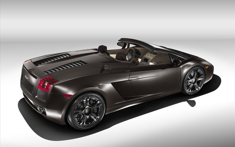 Brown Lamborghini convertible