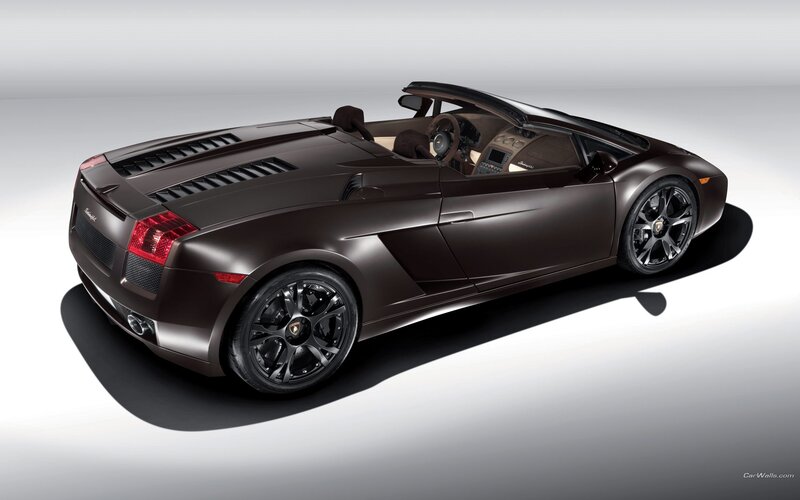 Brown Lamborghini convertible