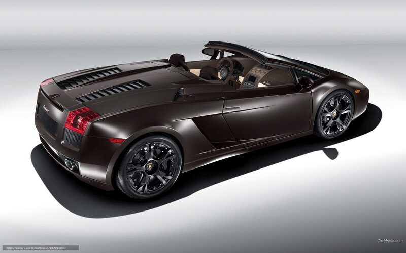Brown Lamborghini convertible