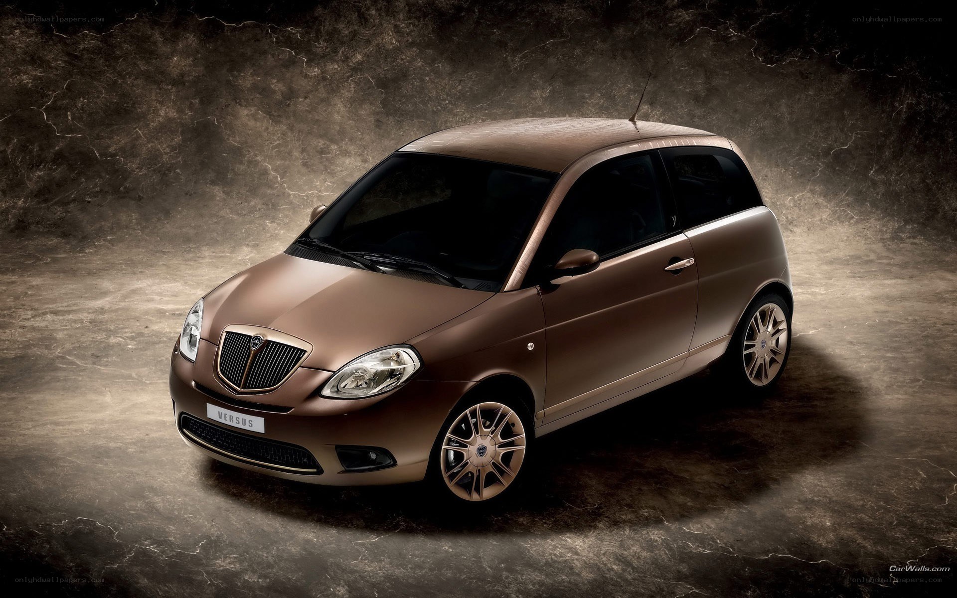 Brown Lancia Versus car