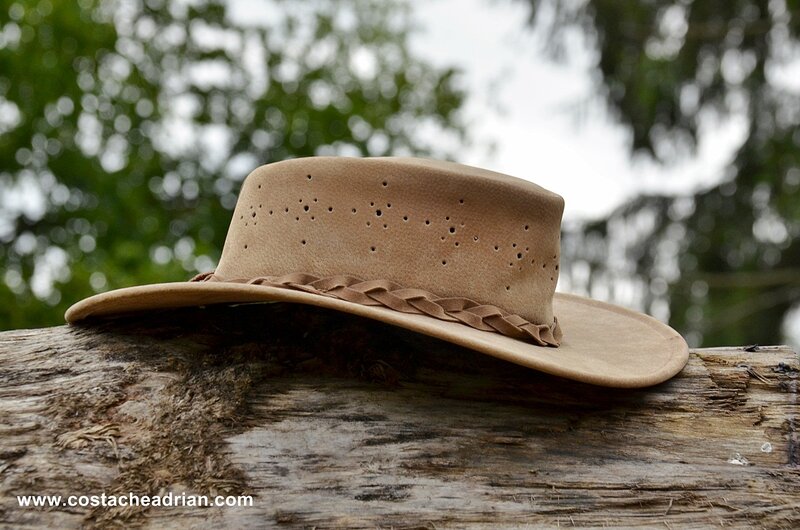 Brown Leather Hat