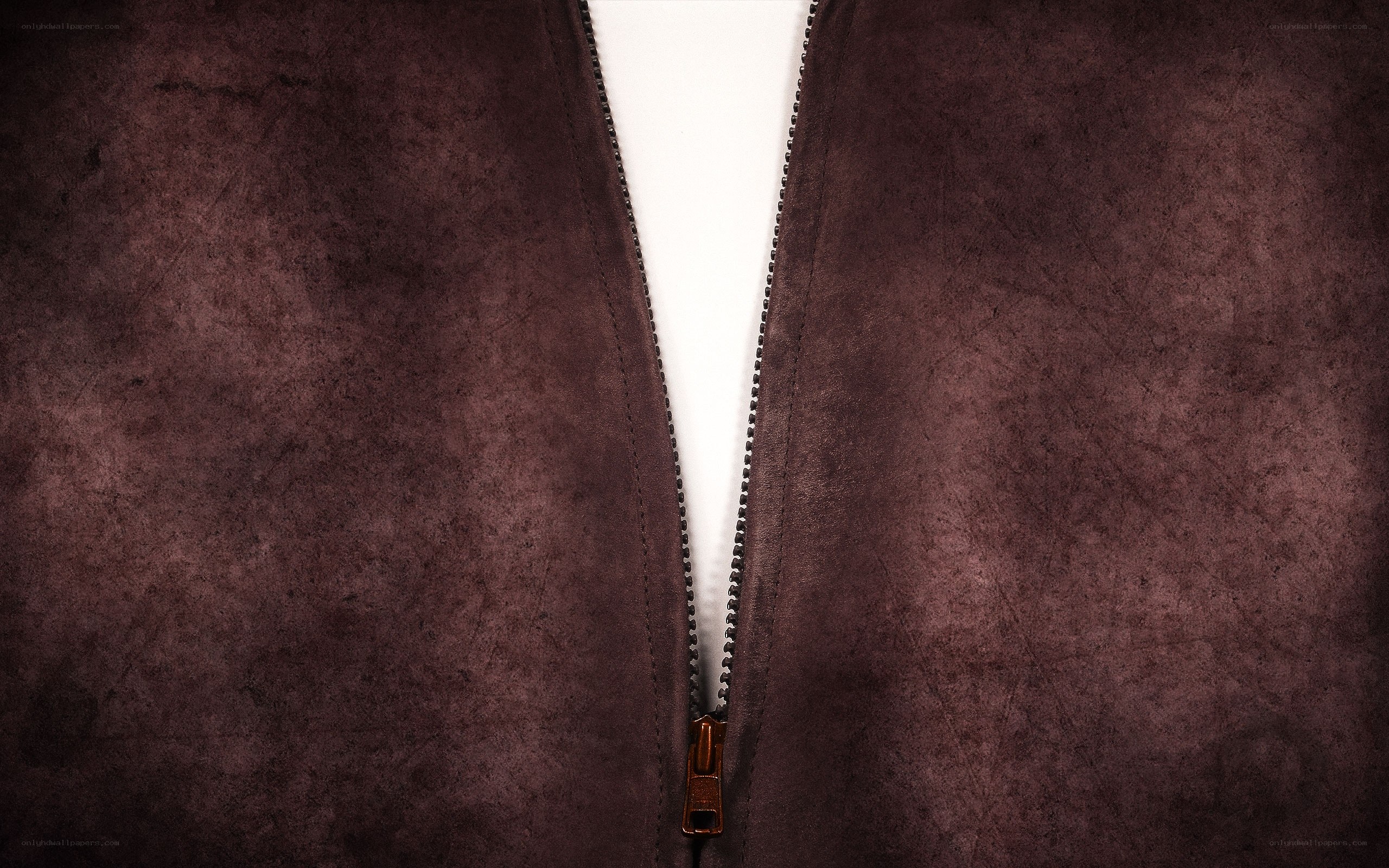 brown leather jacket zipper