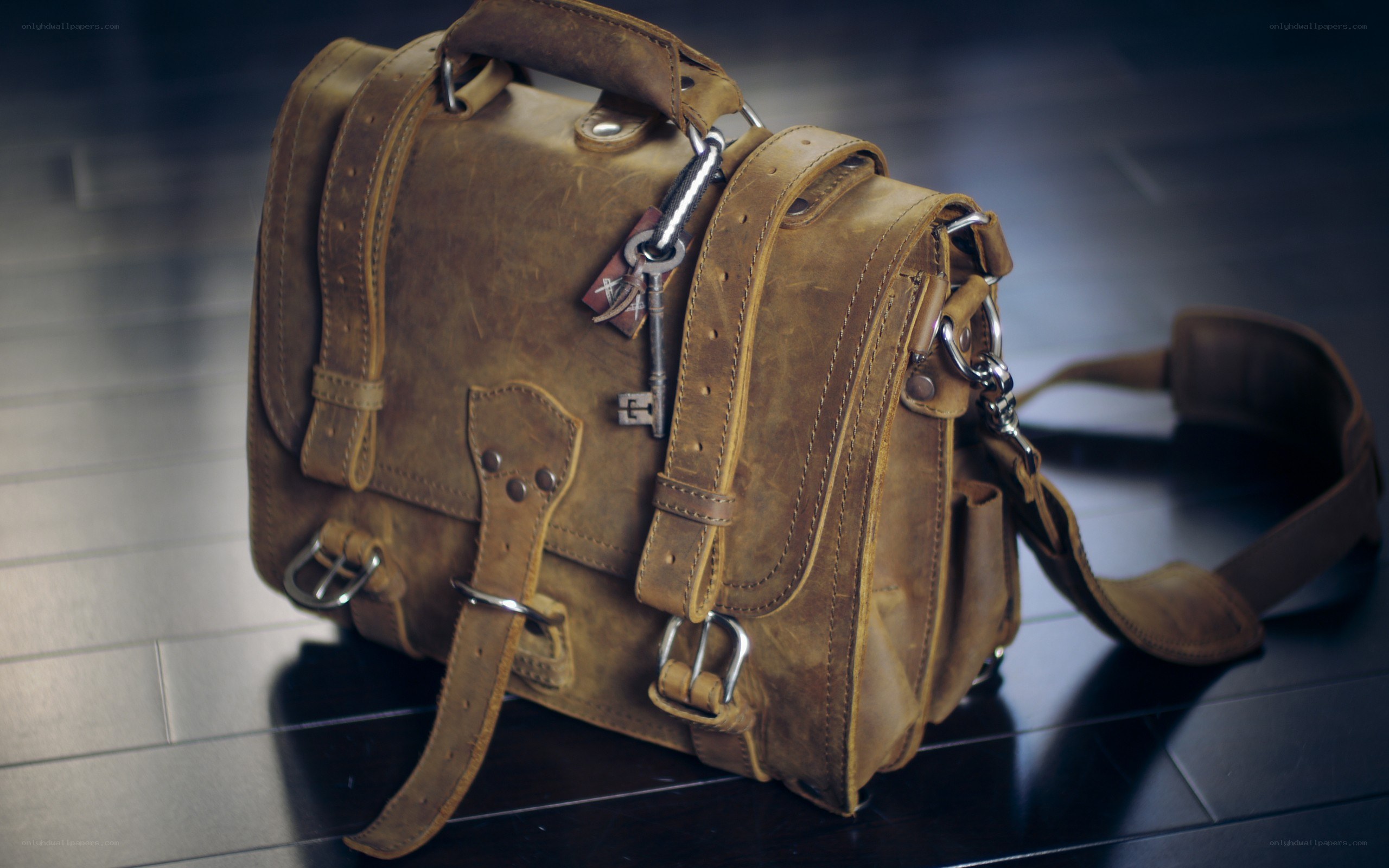 brown leather satchel bag
