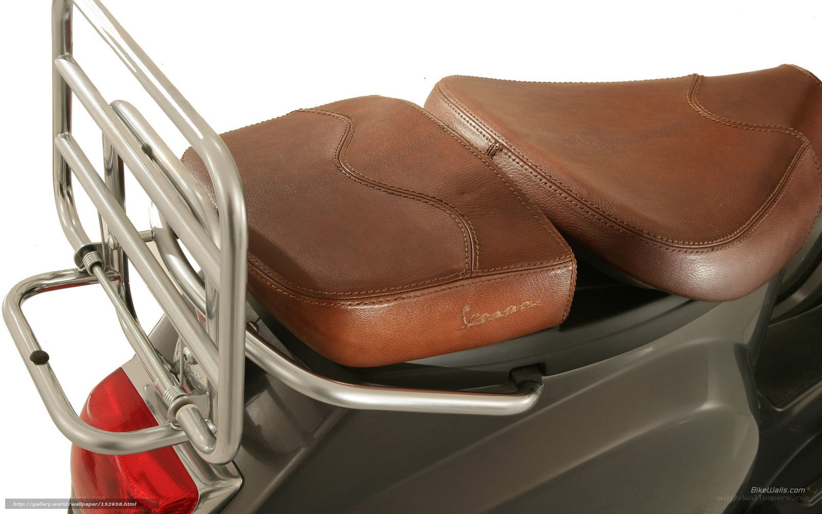 brown leather scooter seats