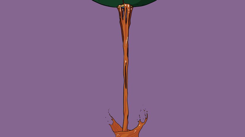 Brown Liquid Pouring