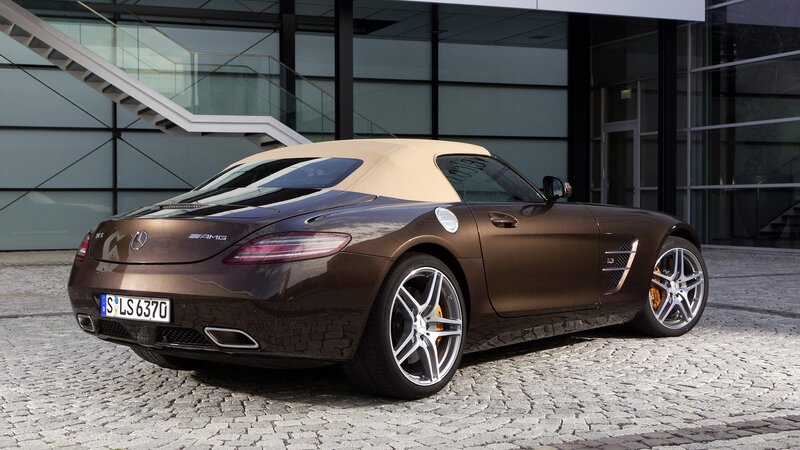 Brown Mercedes-AMG SLS Roadster