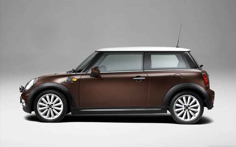 Brown Mini Cooper Car — Neutral, Photograph