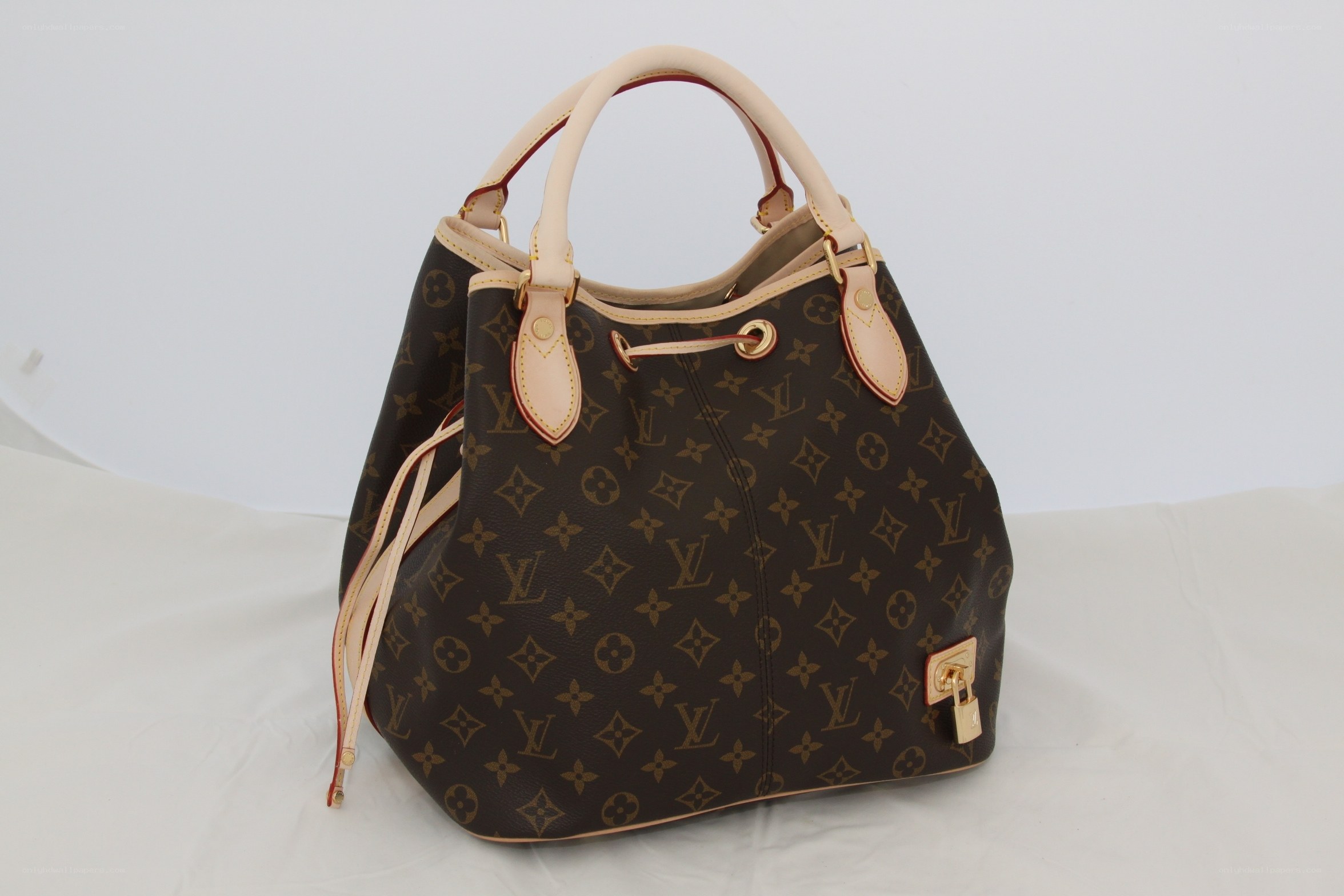 Brown monogram handbag