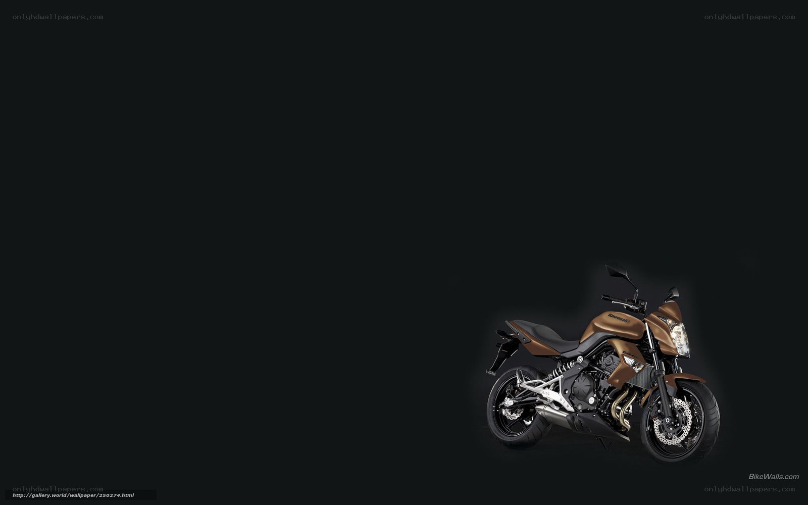 Brown motorcycle on black background