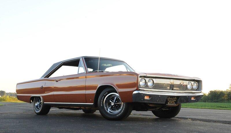 Brown Muscle Car — Calm, Sunset, Photograph