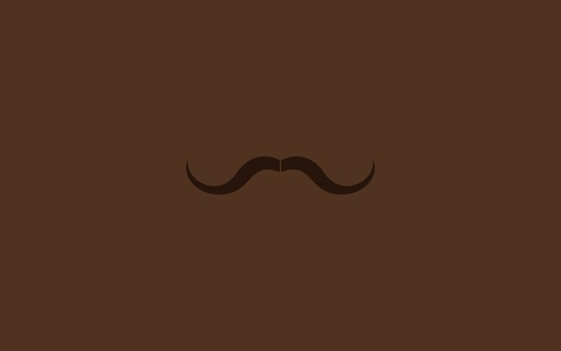 brown mustache on brown background