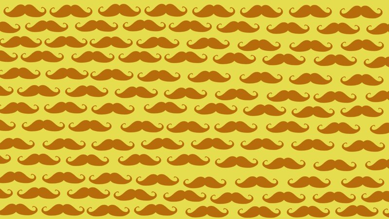 Brown Mustache Pattern