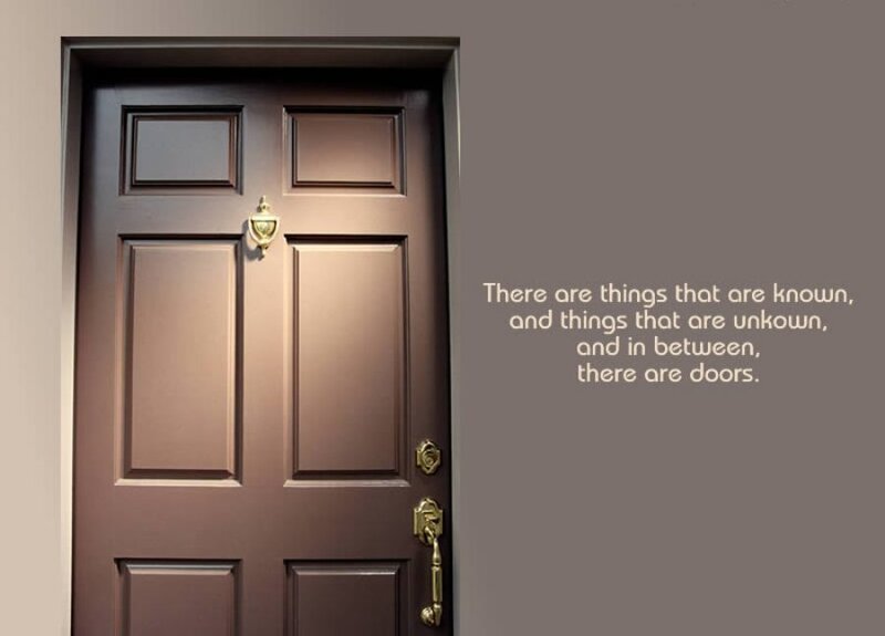 Brown Paneled Door
