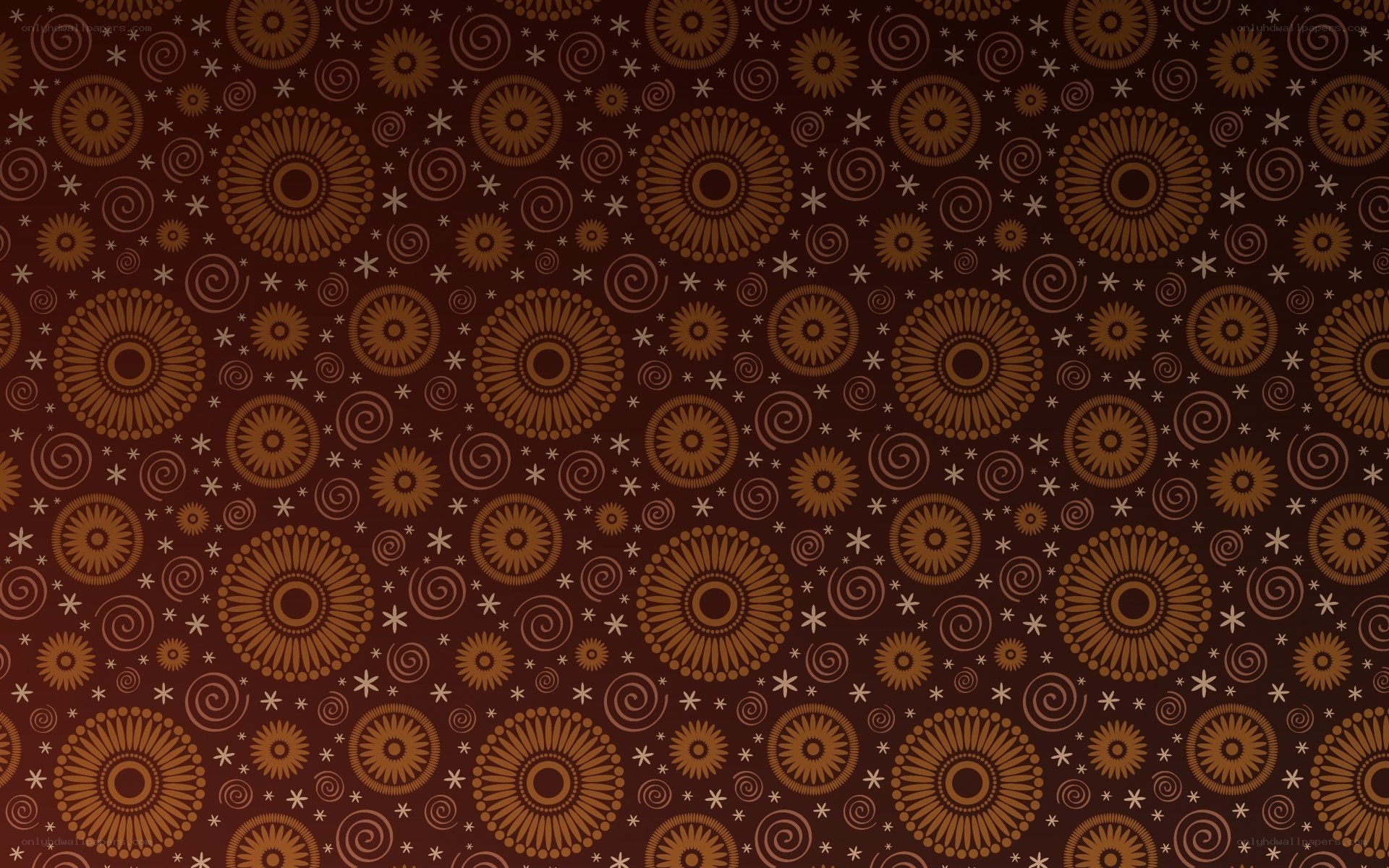 brown pattern with floral motifs