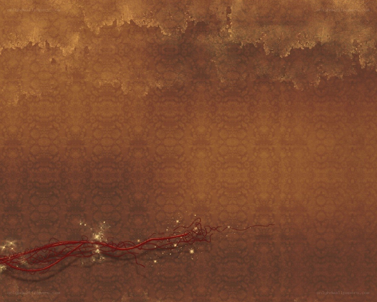brown patterned background with red lines
