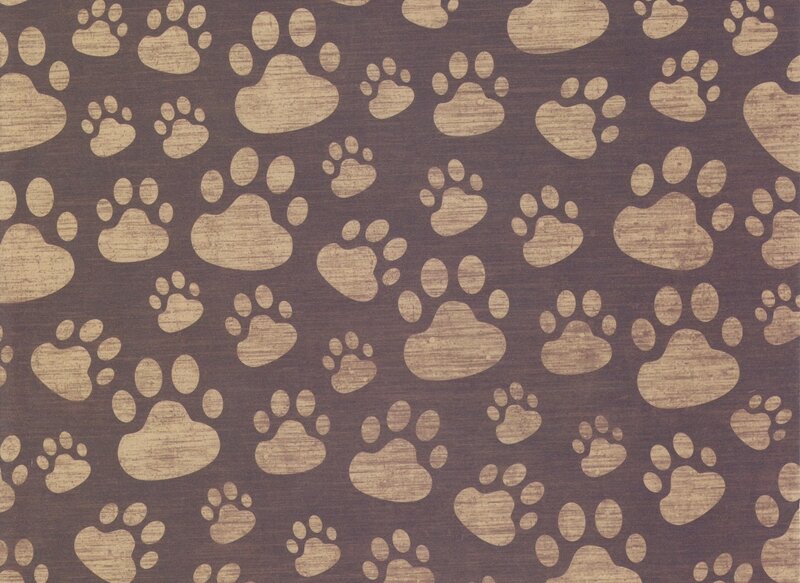 brown paw print pattern