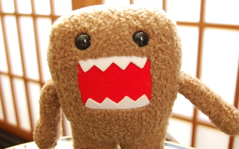 brown plush domo doll