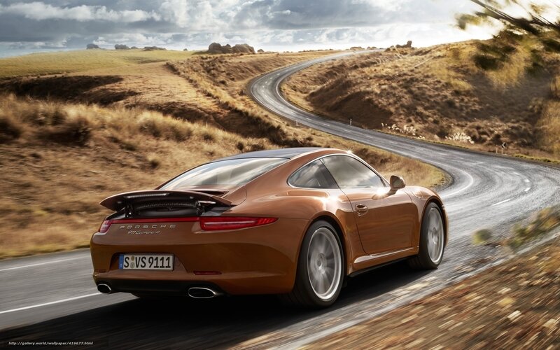 Brown Porsche Car