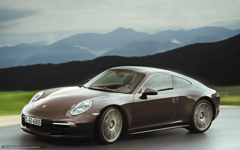 Brown Porsche Sports Car — Dynamic