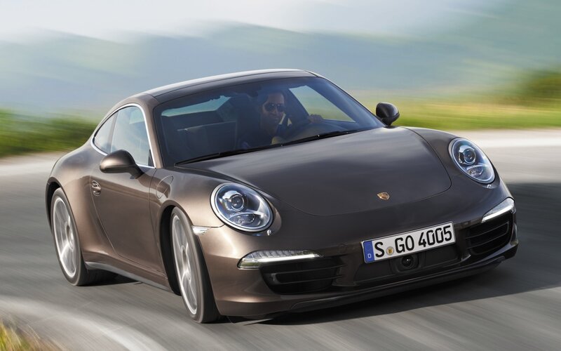 Brown Porsche Sports Car