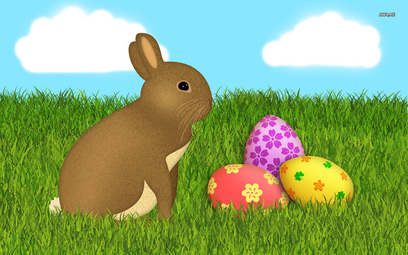 Brown Rabbit in Grass — Green, Serene, Afternoon