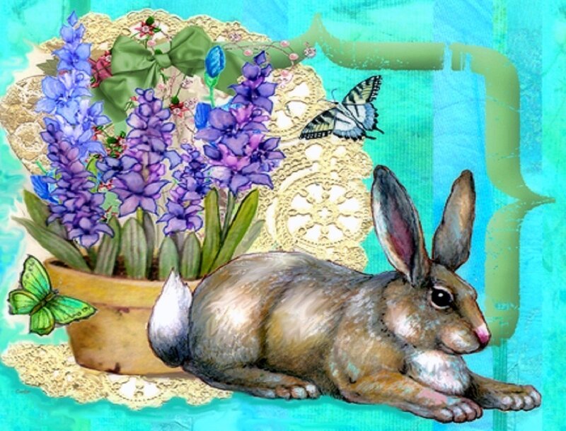 Brown Rabbit Lying Down