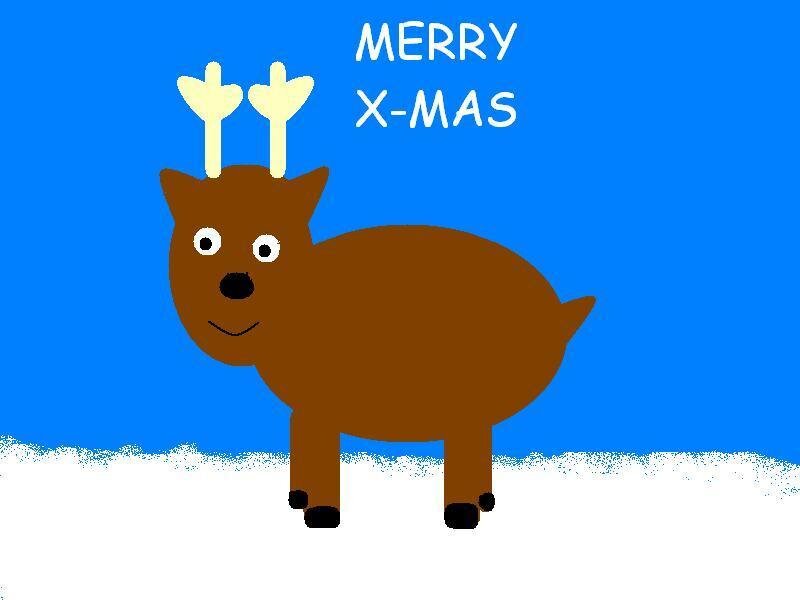 Brown Reindeer with Antlers