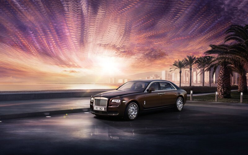 Brown Rolls-Royce Sedan — Purple
