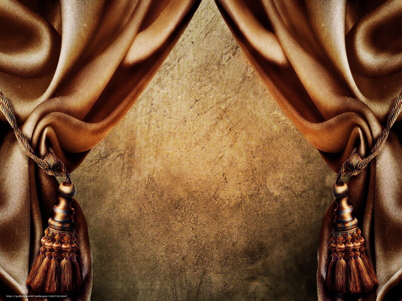 brown satin curtains with tassels