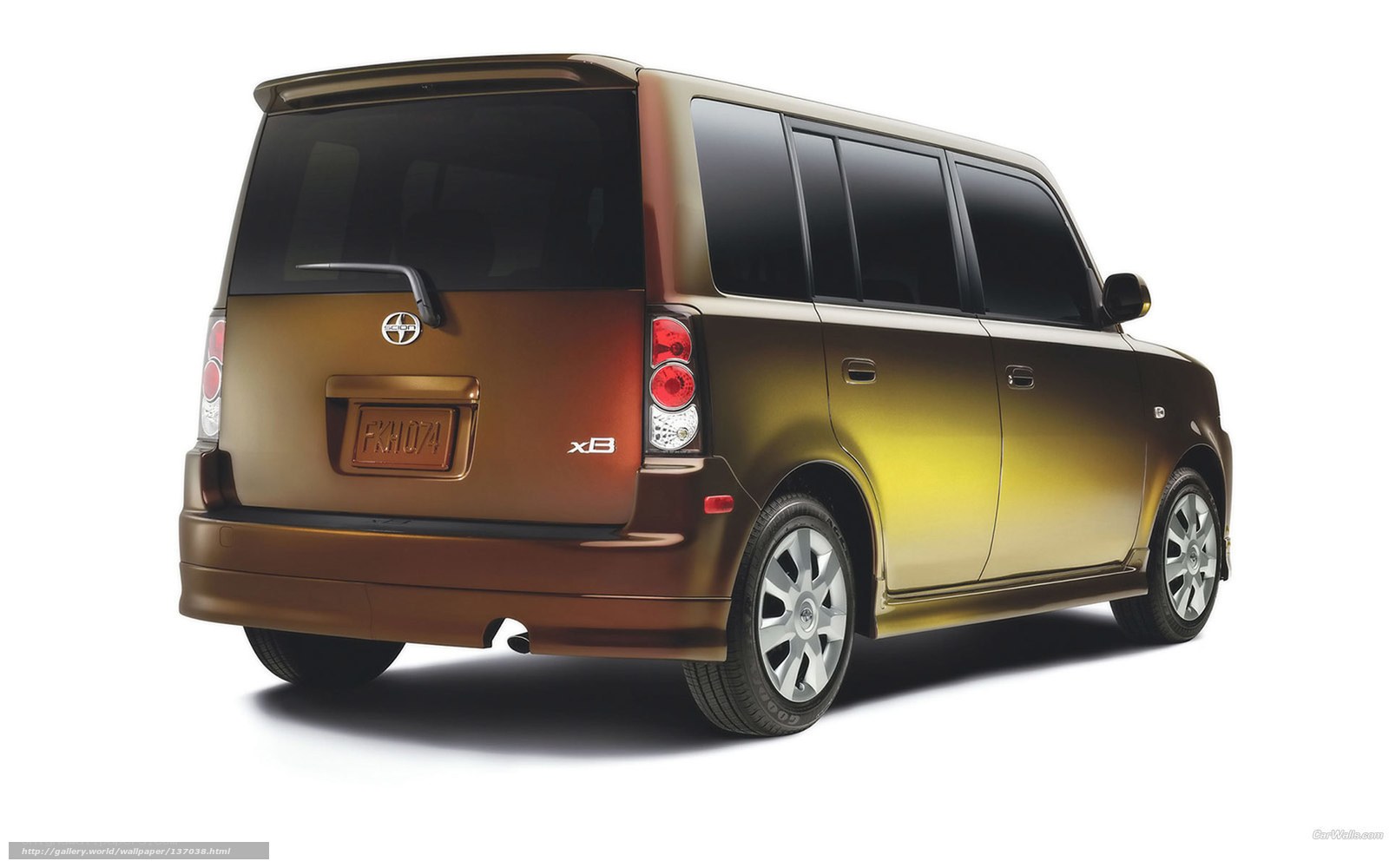 brown scion xb minivan