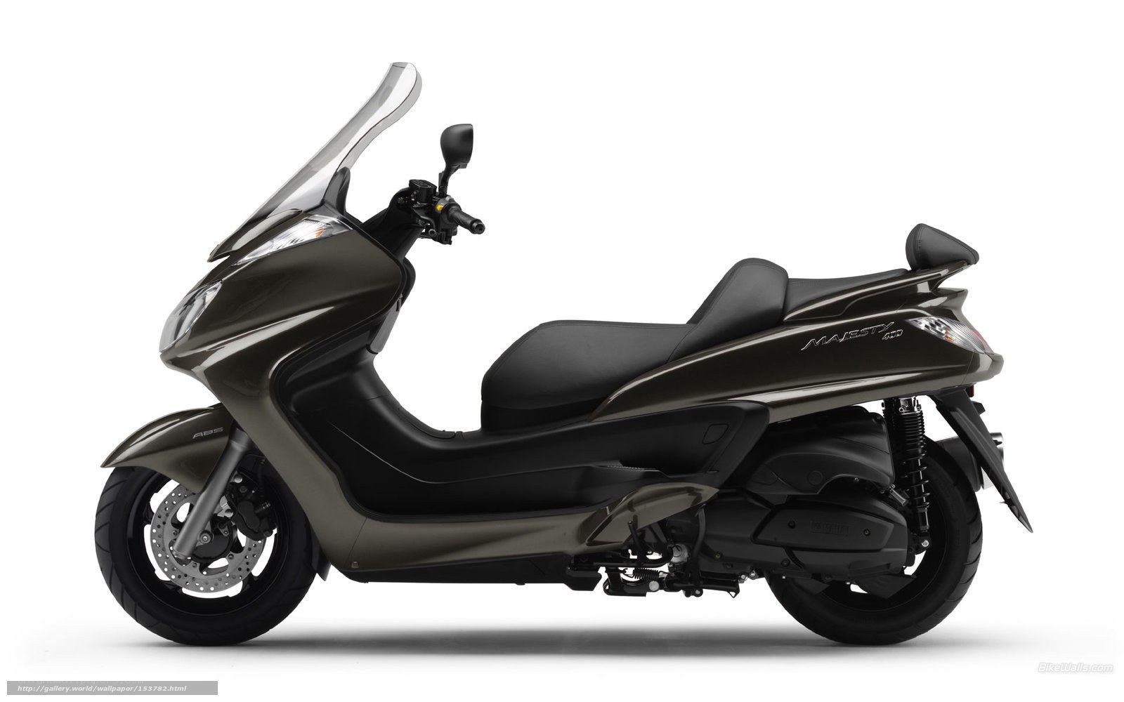 Brown scooter with windscreen