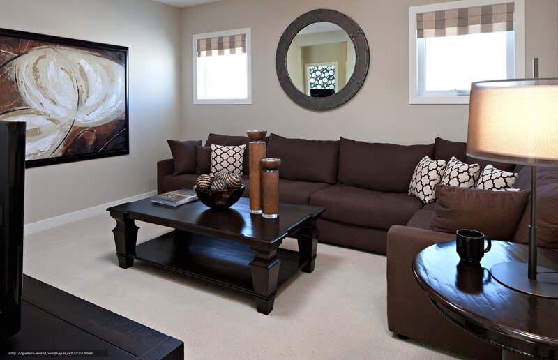 Brown Sectional Sofa — Calm, Afternoon