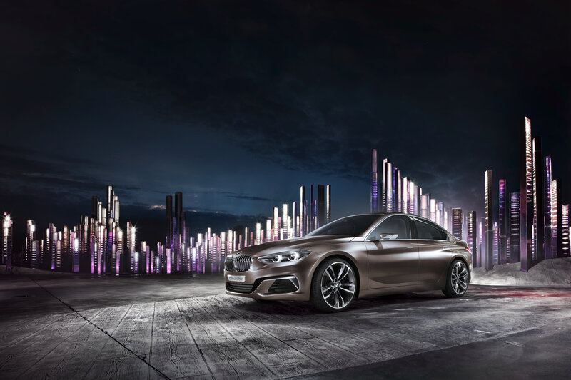 Brown Sedan Car — Dramatic, Night